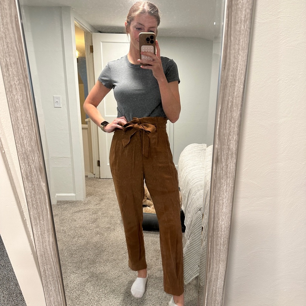 H&M pants // size 6 // rust color